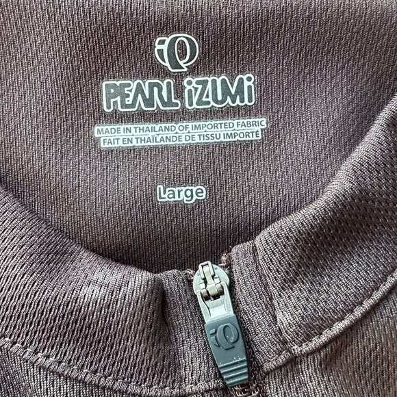 Pearl Izumi 1/2 Zip Brown Logo Spell Out Cycling Jersey Shirt Mens Large - Picture 6 of 8